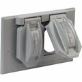 Bell Electrical Box Cover, 1 Gang, Aluminum, Flip and Snap, Duplex 5180-0